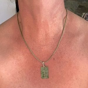 20” Green Alcohol Ink Pendant Necklace